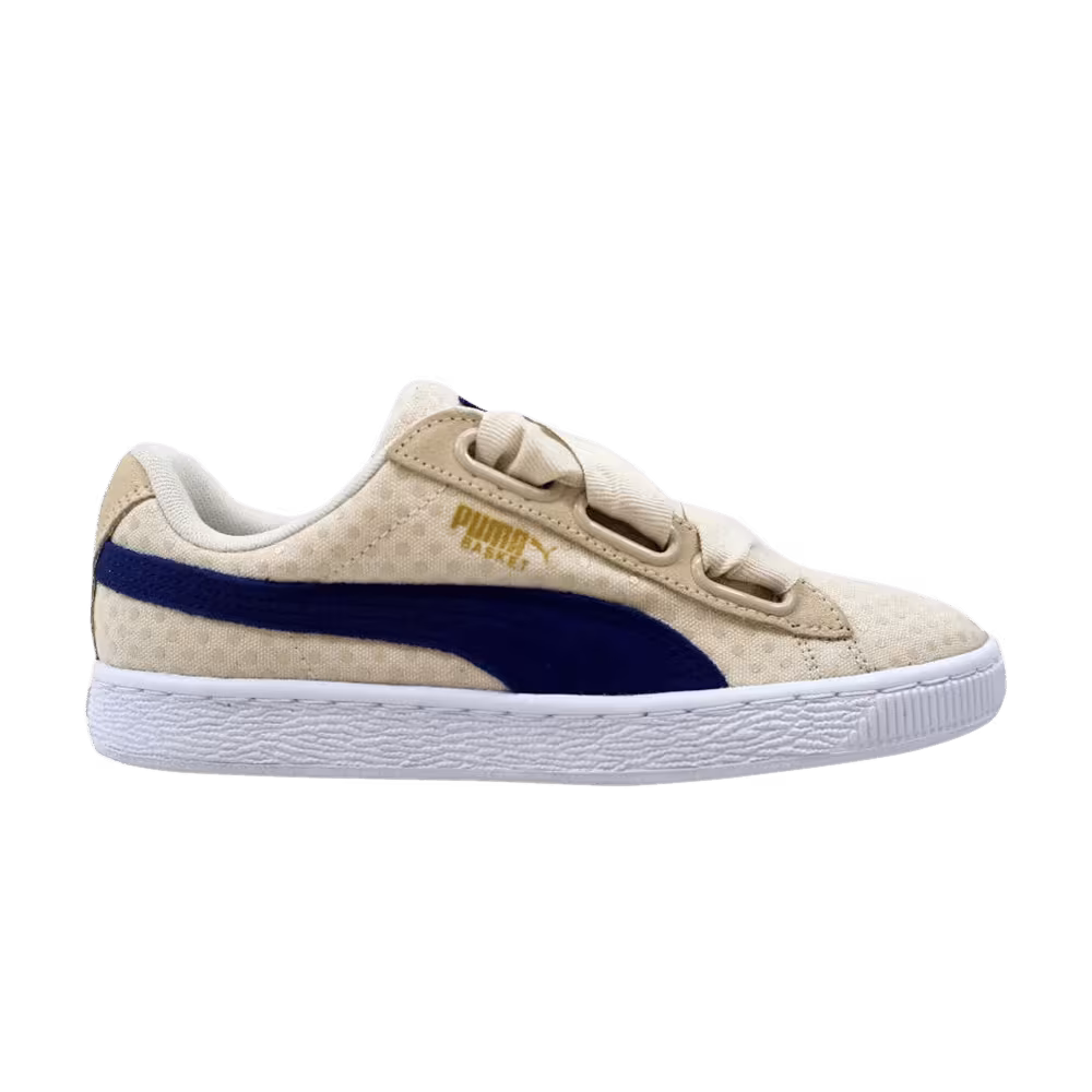 Puma Women's Basket Heart Denim Oatmeal Twilight Blue