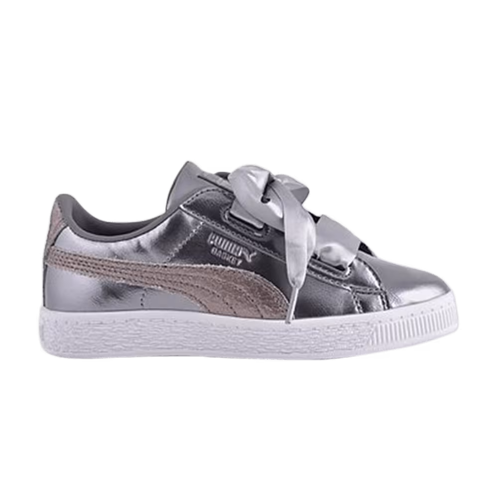 Puma Basket Heart Lunar Lux Little Kids Smoked Pearl