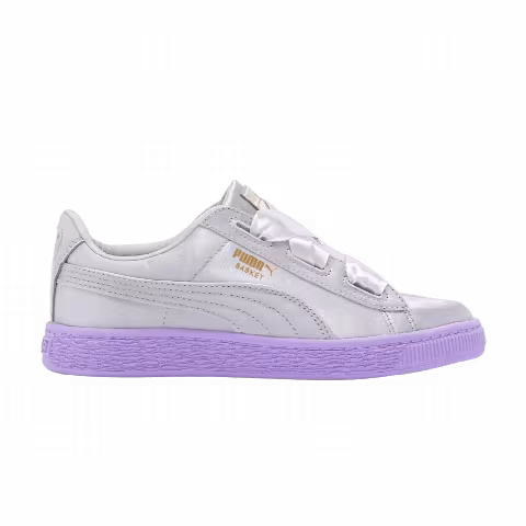 Puma Basket Heart Tween Jr 'Glacier Grey Purple'