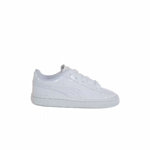 Puma Basket Classic Patent Toddler 'White'
