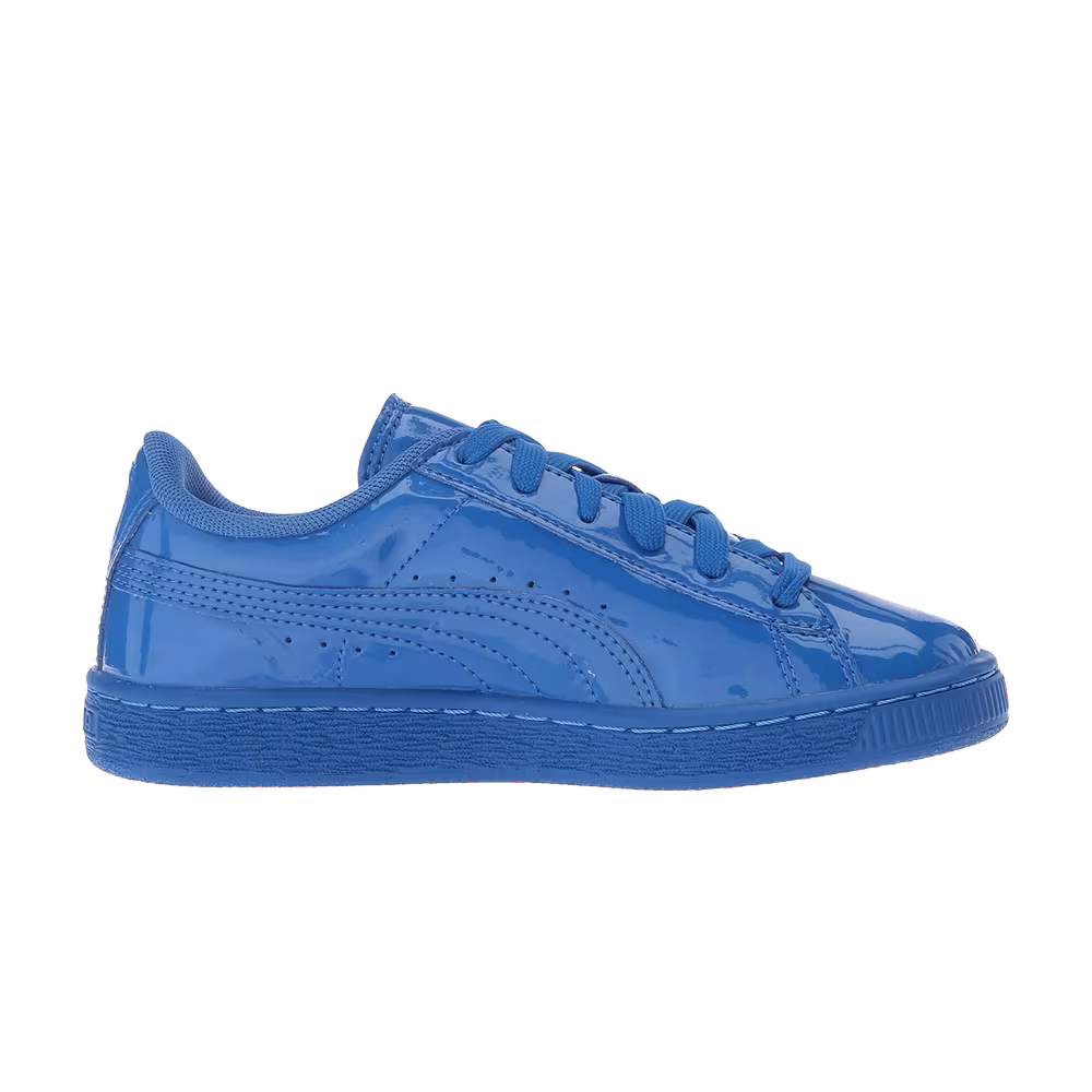 Puma Basket Classic Patent Little Kids Royal