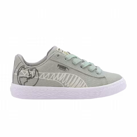 Puma Basket Canvas Winter Little Kid 'Time 4 Change - Aqua Grey'