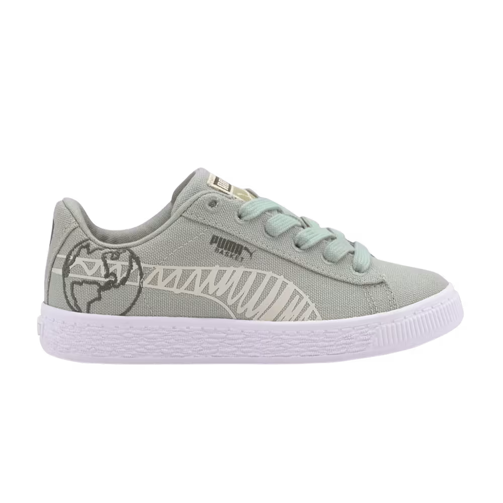 Puma Basket Canvas Winter Little Kid Time 4 Change - Aqua Grey