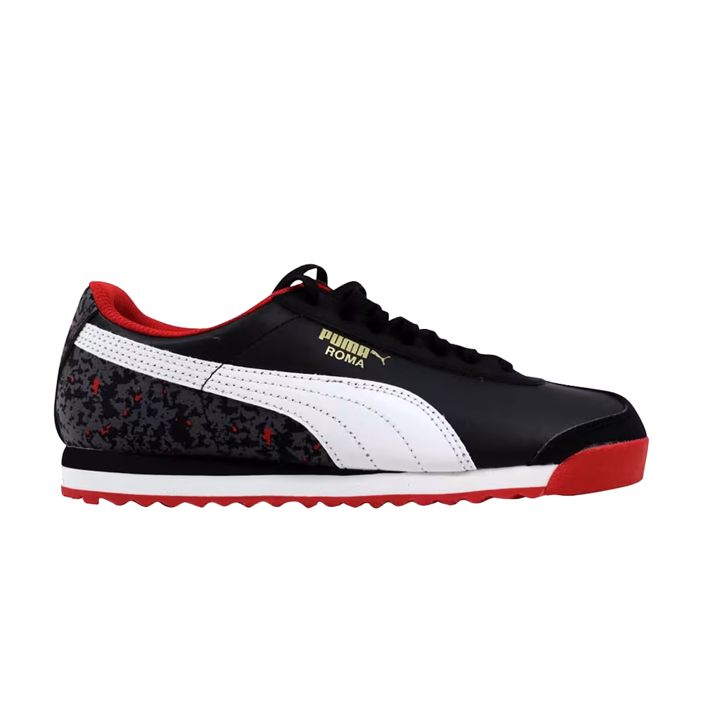 Puma Roma Basic Camo Jr Black High Risk Red