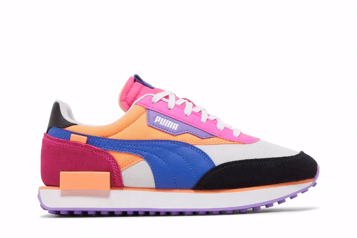 Puma Women's Future Rider Play On White Multi, view 2