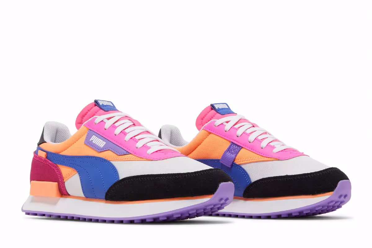 Puma Women's Future Rider Play On White Multi, view 9