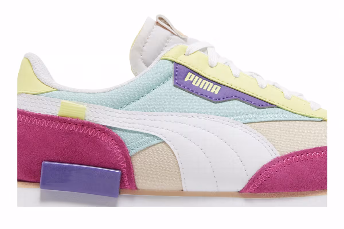 Puma Women's Future Rider Play On Luminous Pink Peach Parfait, view 3