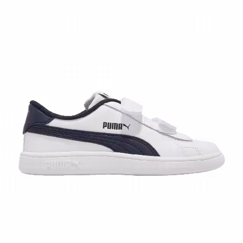 Puma Smash v2 Leather Velcro Infant 'White Peacoat'