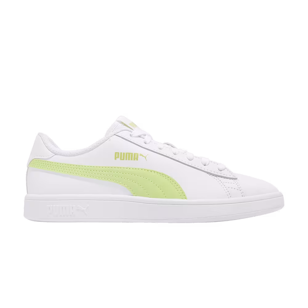 Puma Smash v2 Leather White Sharp Green