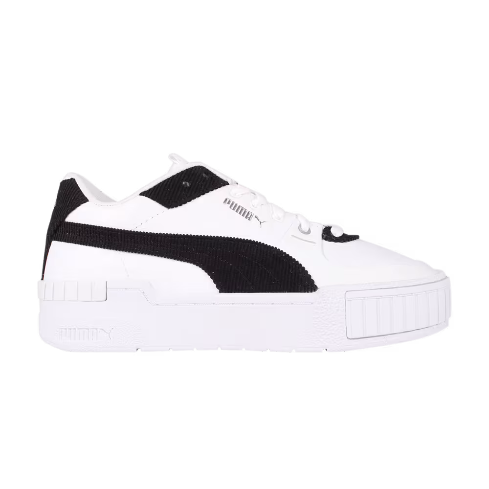 Puma Women's Cali Sport Corduroy White Black