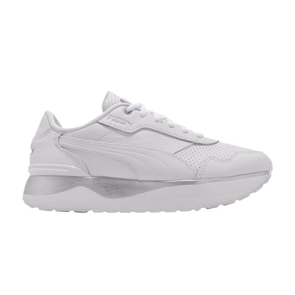 Puma Women's R78 Voyage Premium Leather White Silver