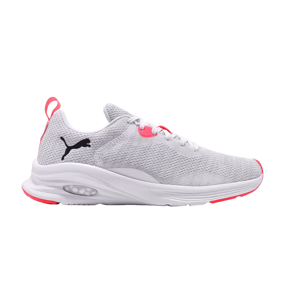Puma Women's Hybrid Fuego Knit White Pink Alert Black