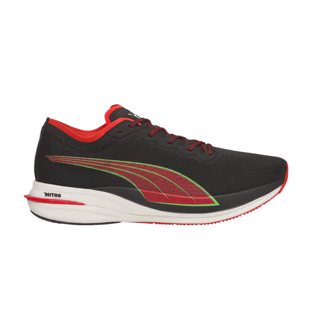 Puma Deviate Nitro Black High Risk Red