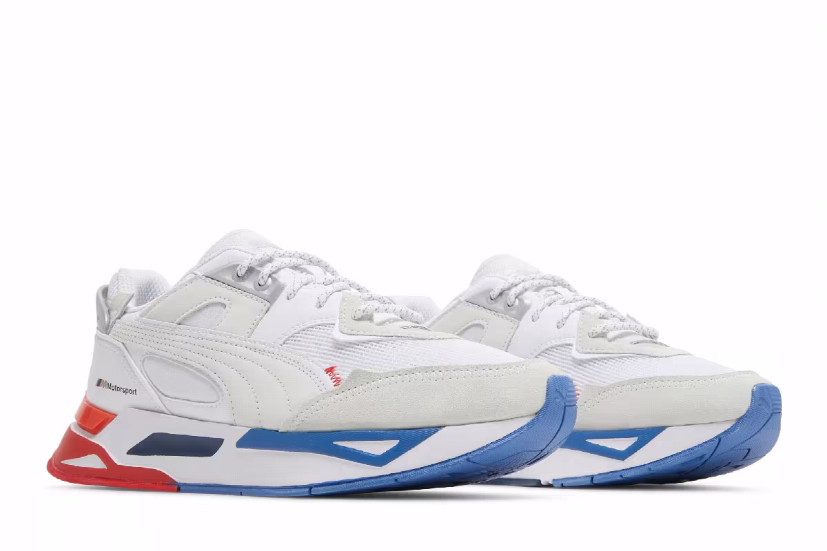 BMW Motorsport x Puma Mirage Sport White Strong Blue Fiery Red, view 9