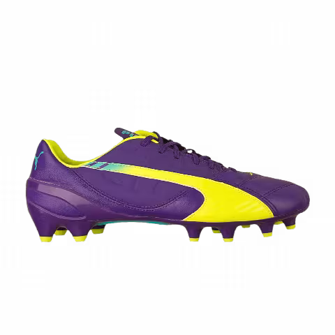 Puma evoSpeed 1.3 Leather FG 'Prism Violet Fluro Yellow'