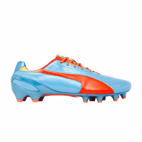 Puma evoSpeed 1.2 Leather FG 'Sharks Blue Fluorescent Peach'