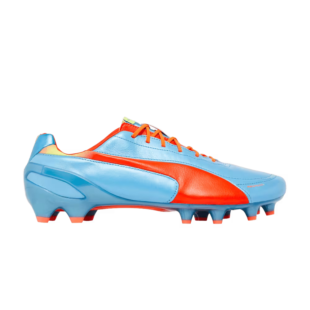 Puma evoSpeed 1.2 Leather FG Sharks Blue Fluorescent Peach