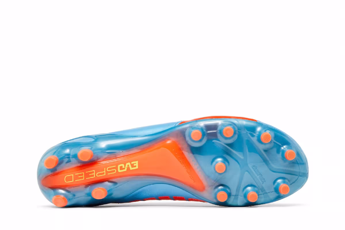 Puma evoSpeed 1.2 Leather FG Sharks Blue Fluorescent Peach, view 5