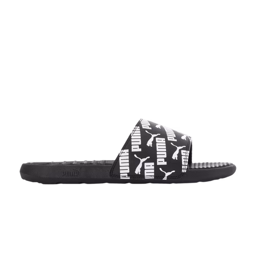 Puma Cool Cat Bold 2 Slide Allover Logo - Black White