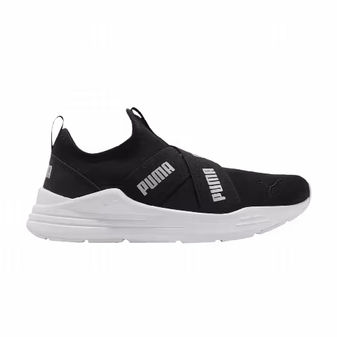 Puma Wmns Wired Run Slip-On 'Black Silver'