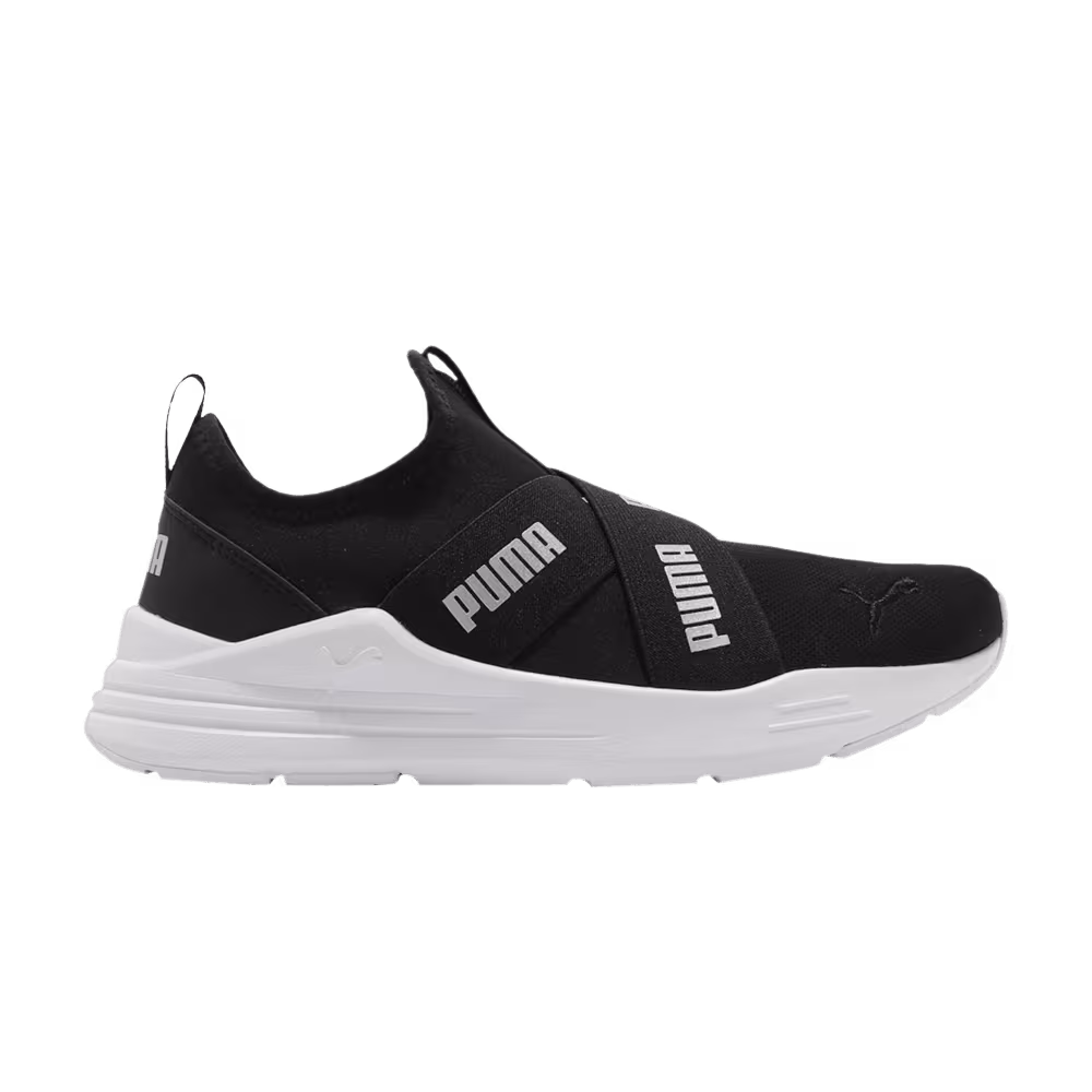 Puma Women's Wired Run Slip-On Black Silver