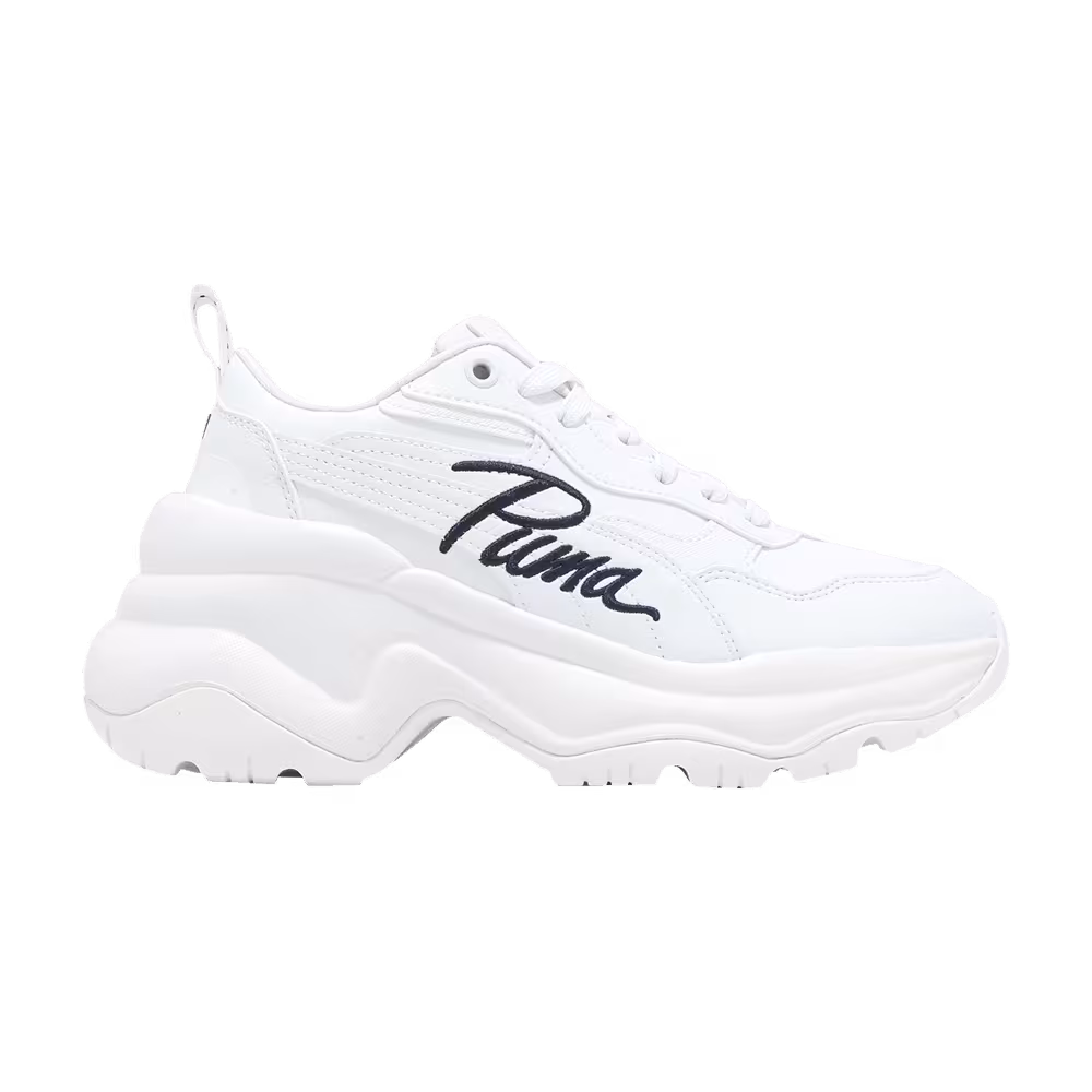 Puma Women's Cilia Wedge White Navy