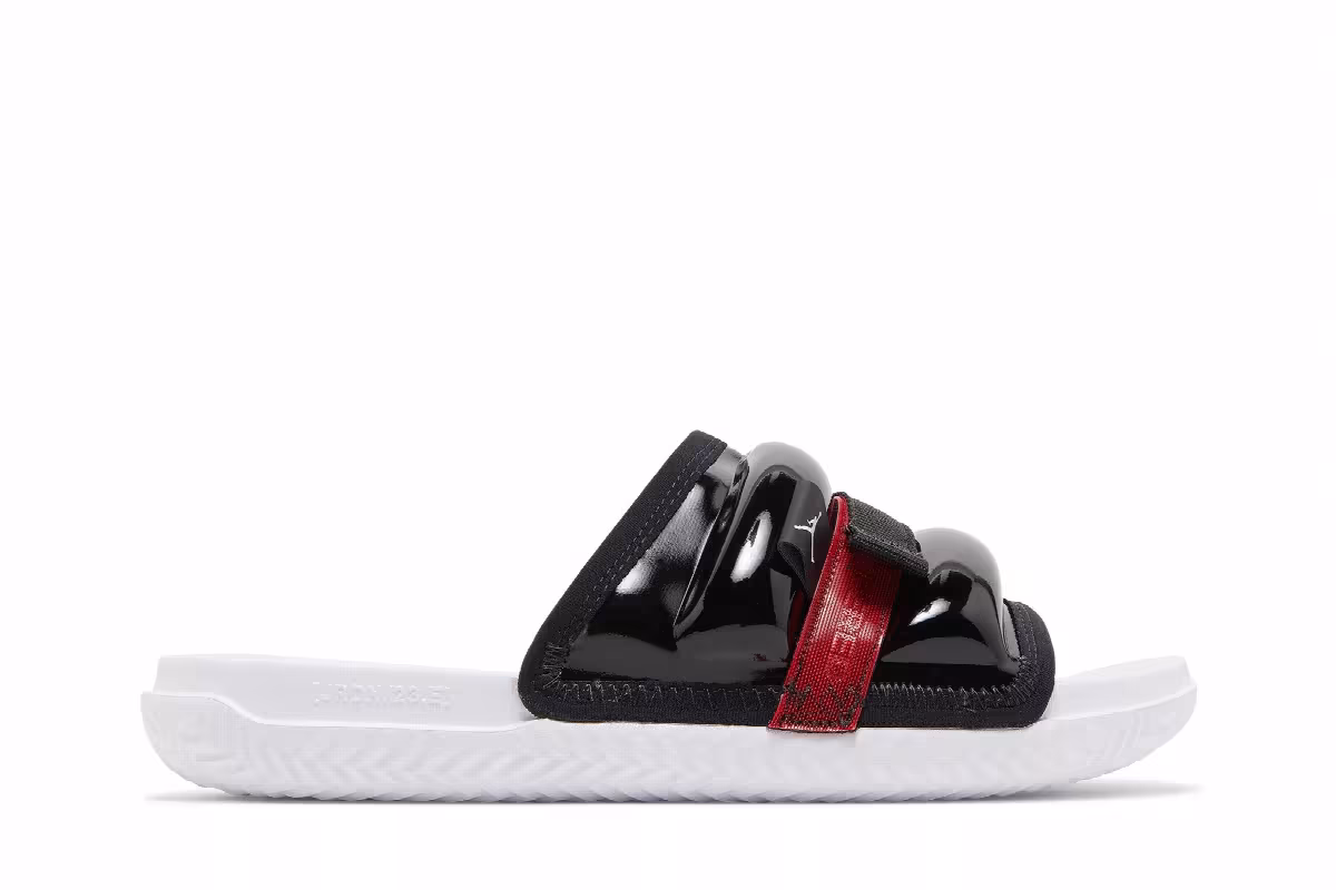 Nike Jordan Super Play Slide Black University Red, view 2