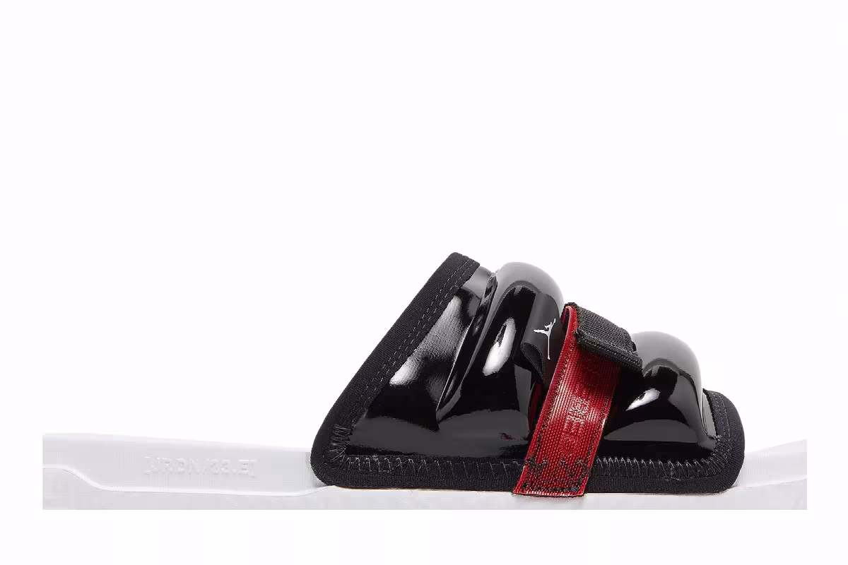 Nike Jordan Super Play Slide Black University Red, view 3