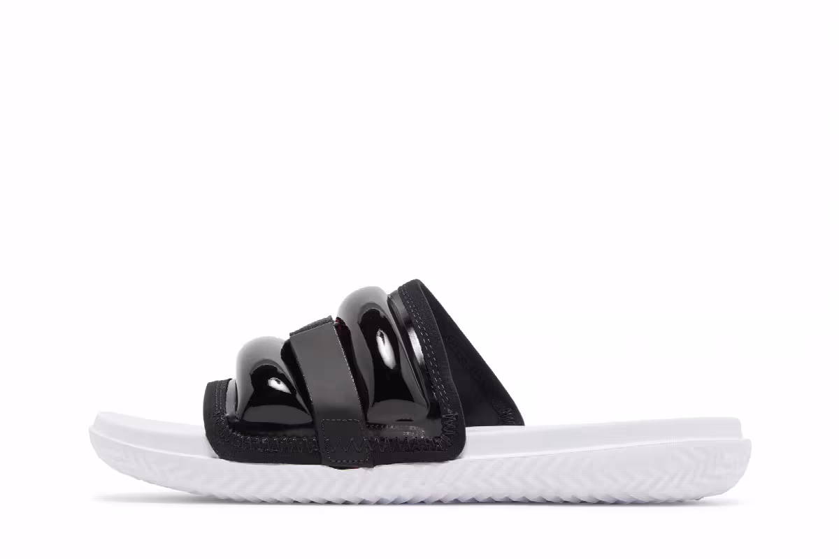 Nike Jordan Super Play Slide Black University Red, view 4