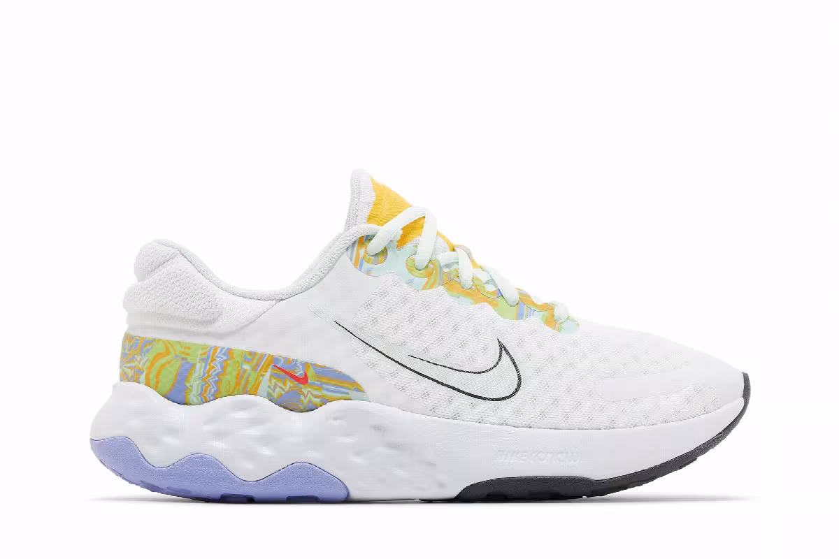 Nike Women's Renew Ride 3 White Barely Green, view 2