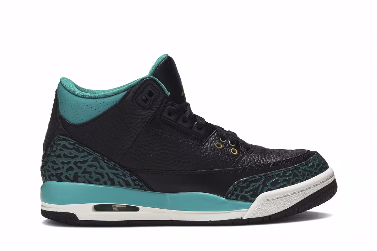 Air Jordan 3 GS Rio Teal, view 2