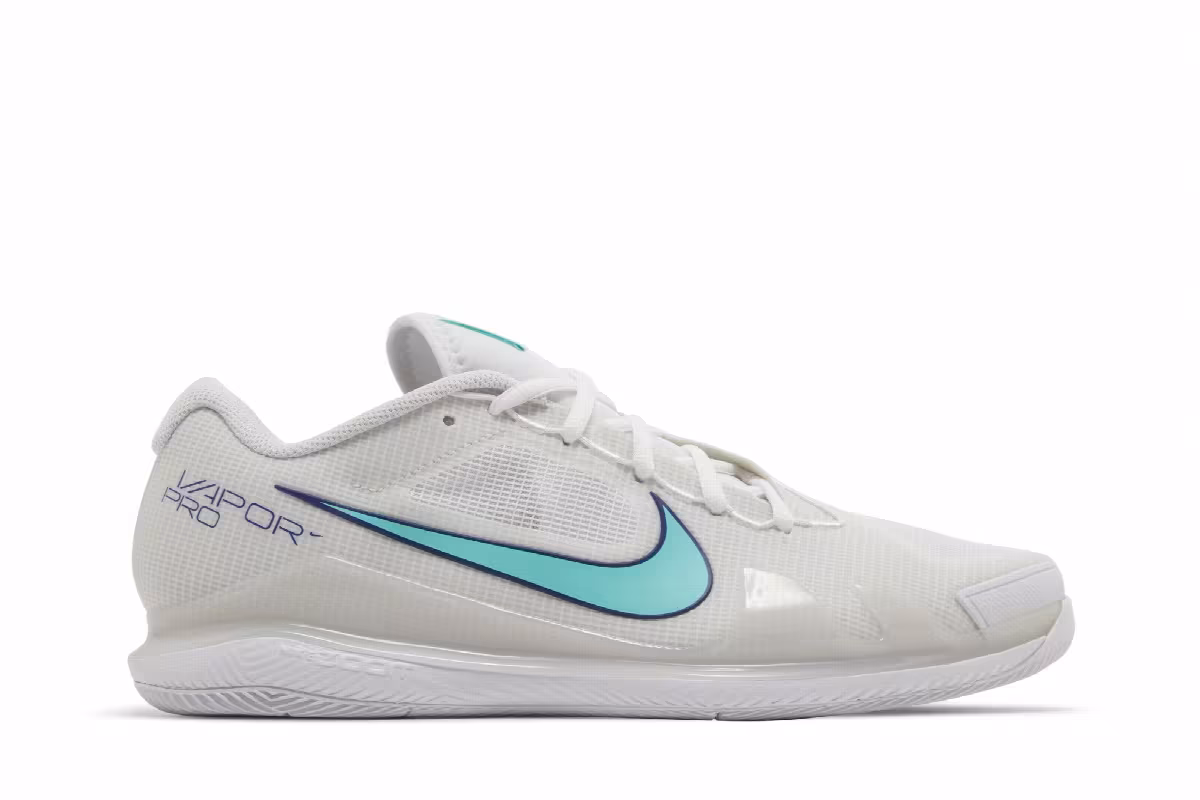 NikeCourt Air Zoom Vapor Pro White Dynamic Turquoise, view 2