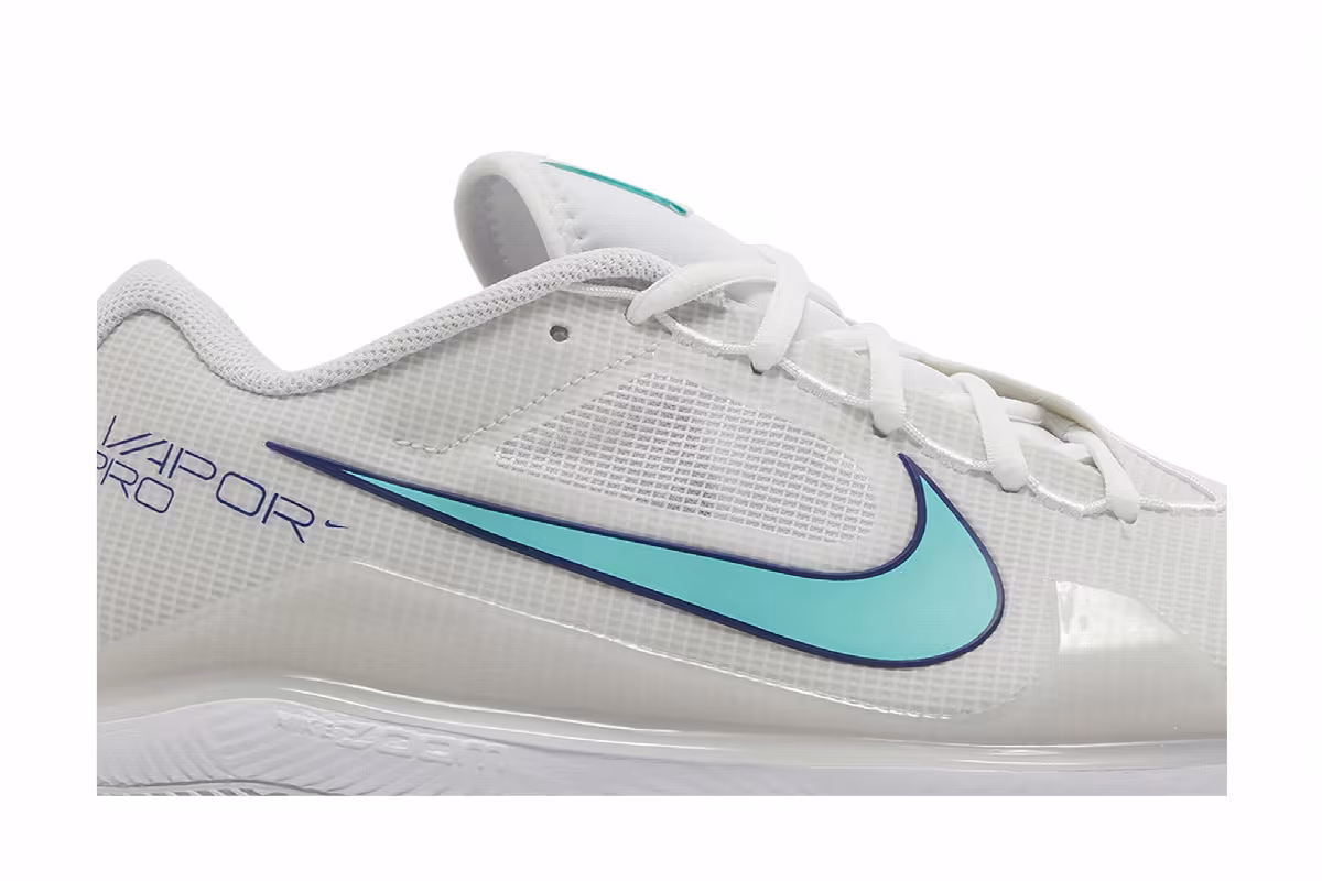 NikeCourt Air Zoom Vapor Pro White Dynamic Turquoise, view 3