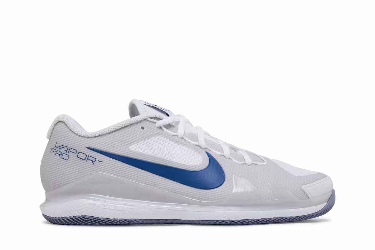 NikeCourt Air Zoom Vapor Pro White Mystic Navy, view 2