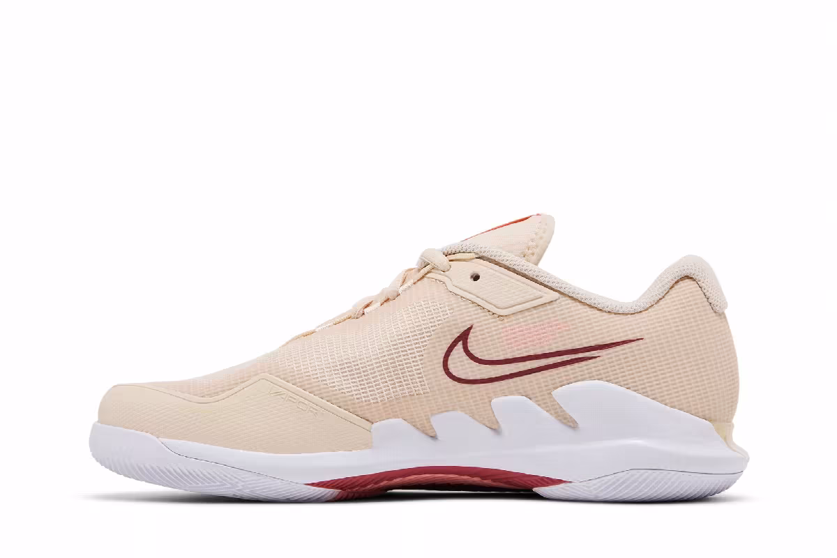 Women's NikeCourt Air Zoom Vapor Pro Pearl White Bleached Coral, view 4