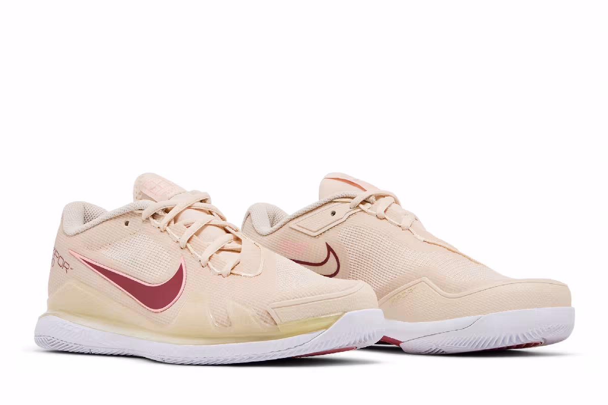 Women's NikeCourt Air Zoom Vapor Pro Pearl White Bleached Coral, view 9