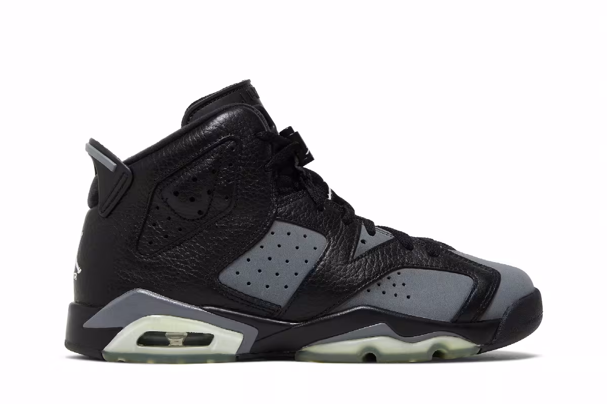 Air Jordan 6 GS Black Cool Grey, view 2