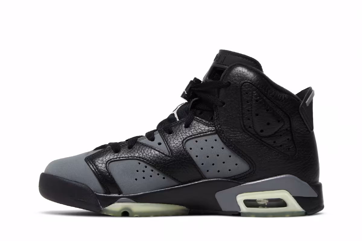 Air Jordan 6 GS Black Cool Grey, view 4