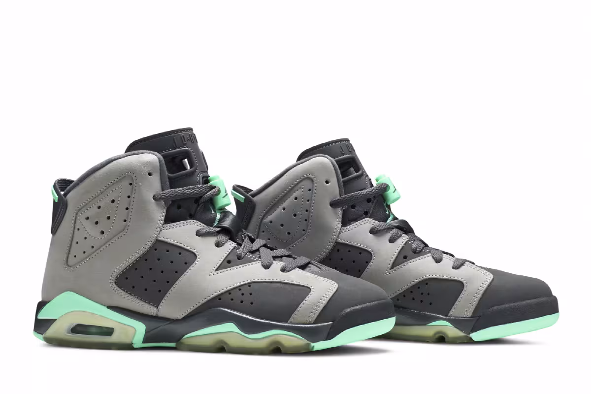 Air Jordan 6 GS Green Glow, view 9