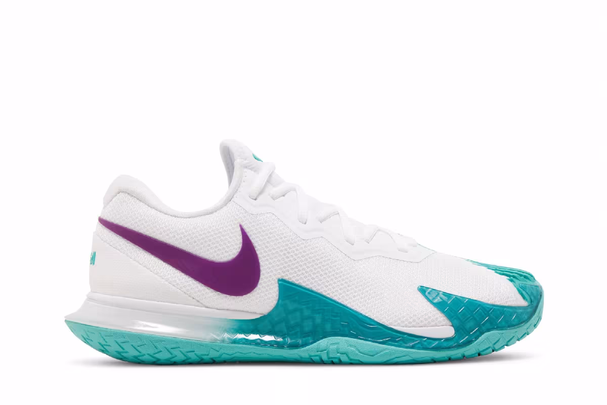 NikeCourt Zoom Vapor Cage 4 Rafa White Washed Teal, view 2
