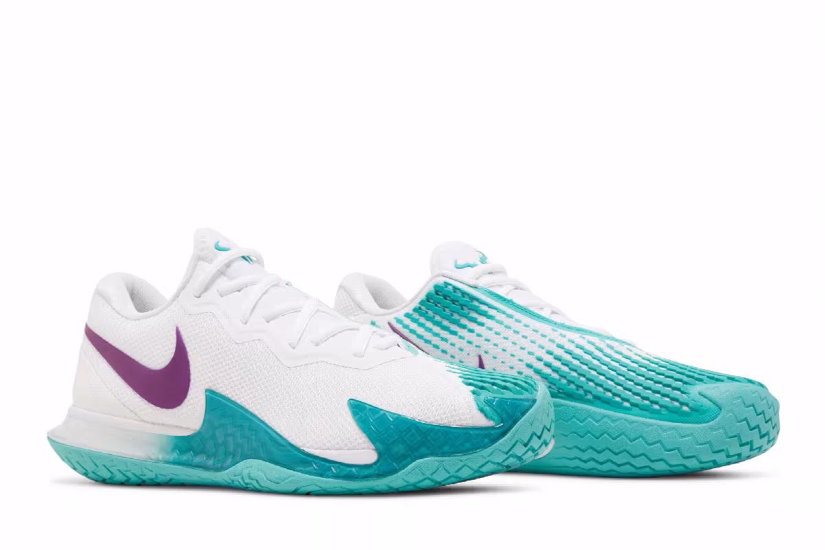 NikeCourt Zoom Vapor Cage 4 Rafa White Washed Teal, view 9