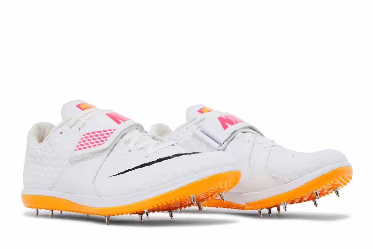Nike High Jump Elite White Hyper Pink Orange, view 9