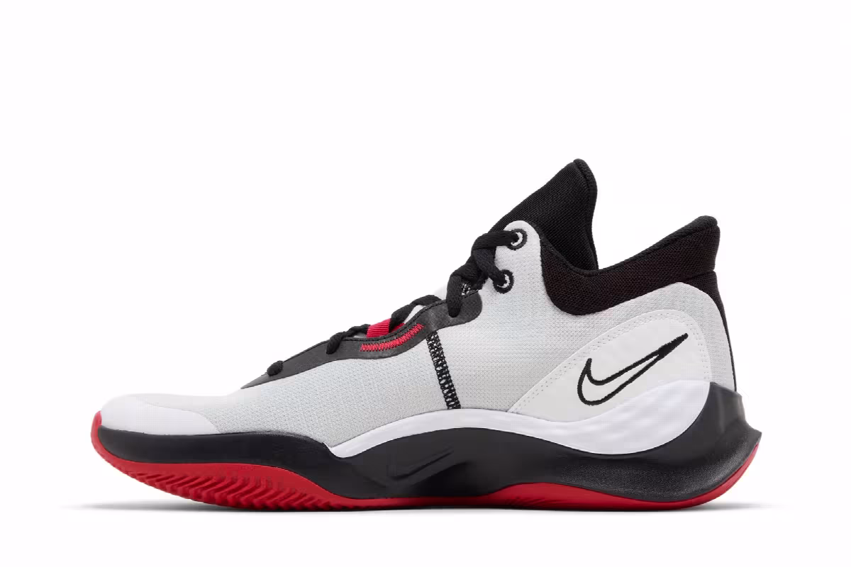 Nike Renew Elevate 3 Pure Platinum Black Red, view 4