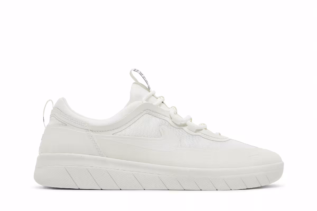 Nike Nyjah Free 2 SB Triple White, view 2