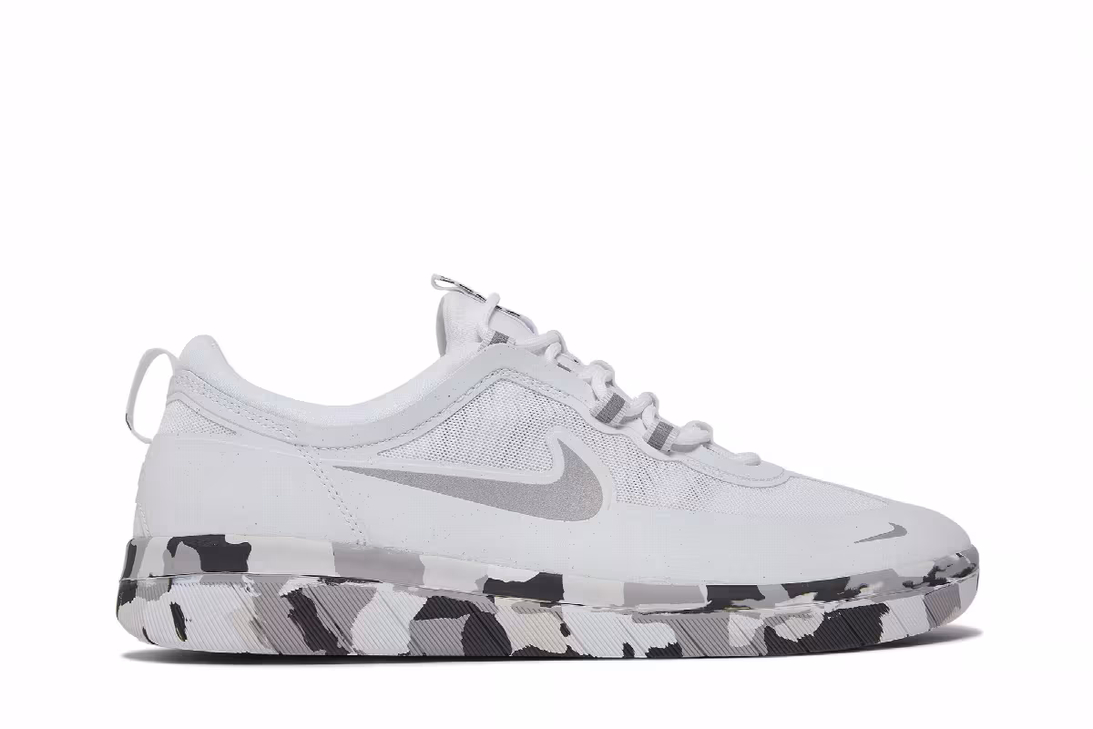 Nike Nyjah Free 2 SB White Grey Camo, view 2