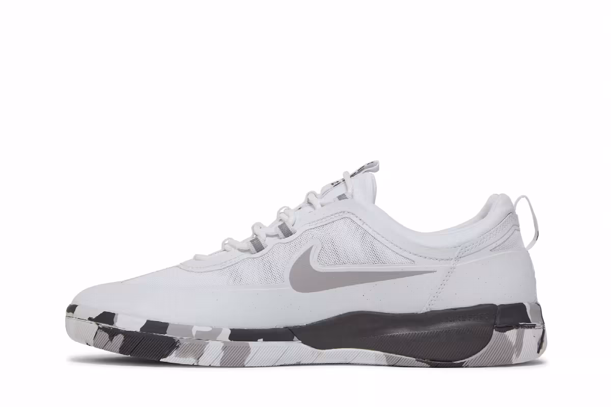 Nike Nyjah Free 2 SB White Grey Camo, view 4