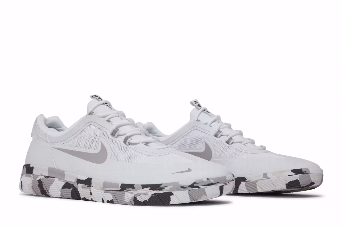 Nike Nyjah Free 2 SB White Grey Camo, view 9