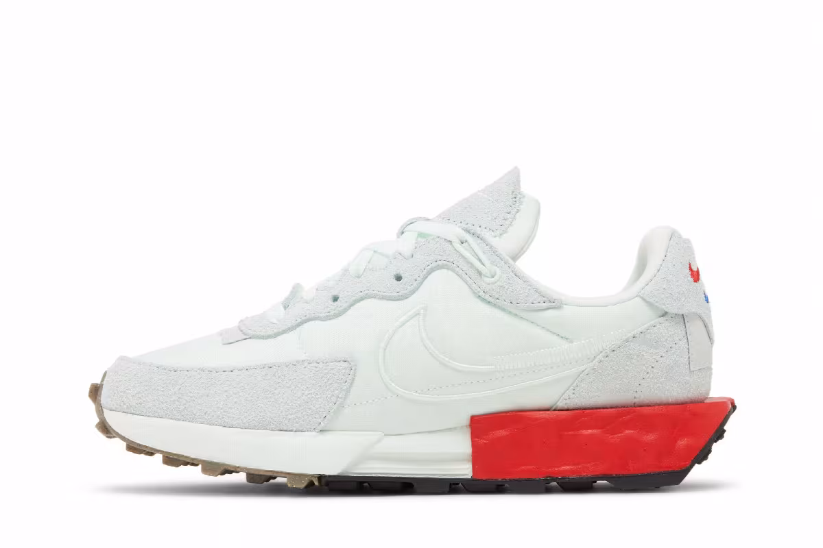 Nike Women's Fontanka Waffle Barely Green University Red, view 4