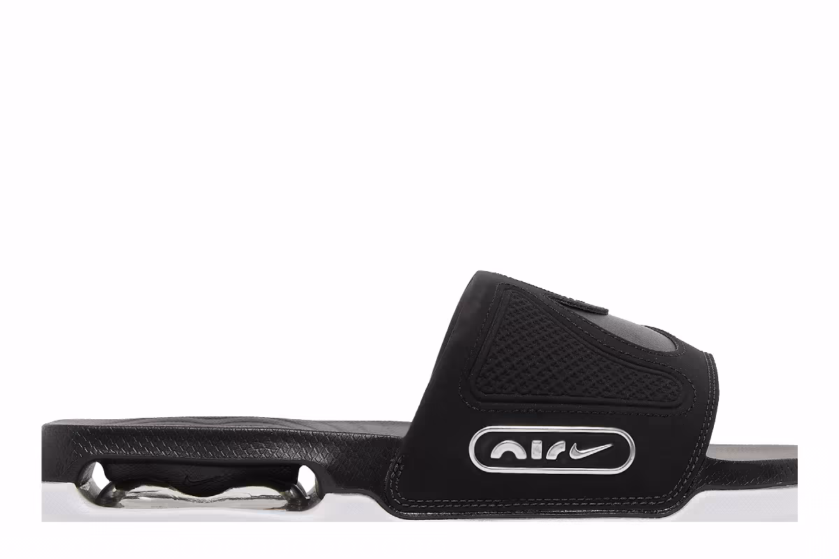 Nike Air Max Cirro Slide Black Metallic Silver, view 3