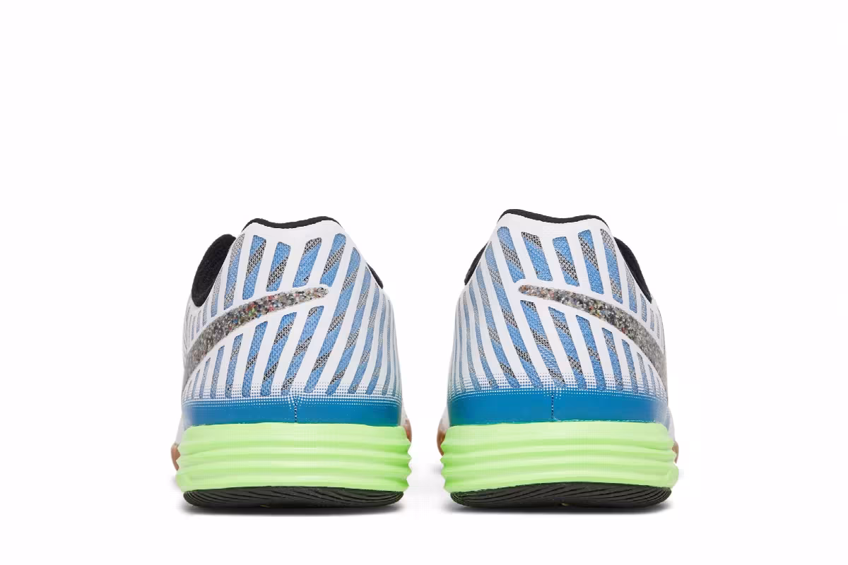Nike Lunar Gato 2 IC Black Light Photo Blue Lime Glow, view 7